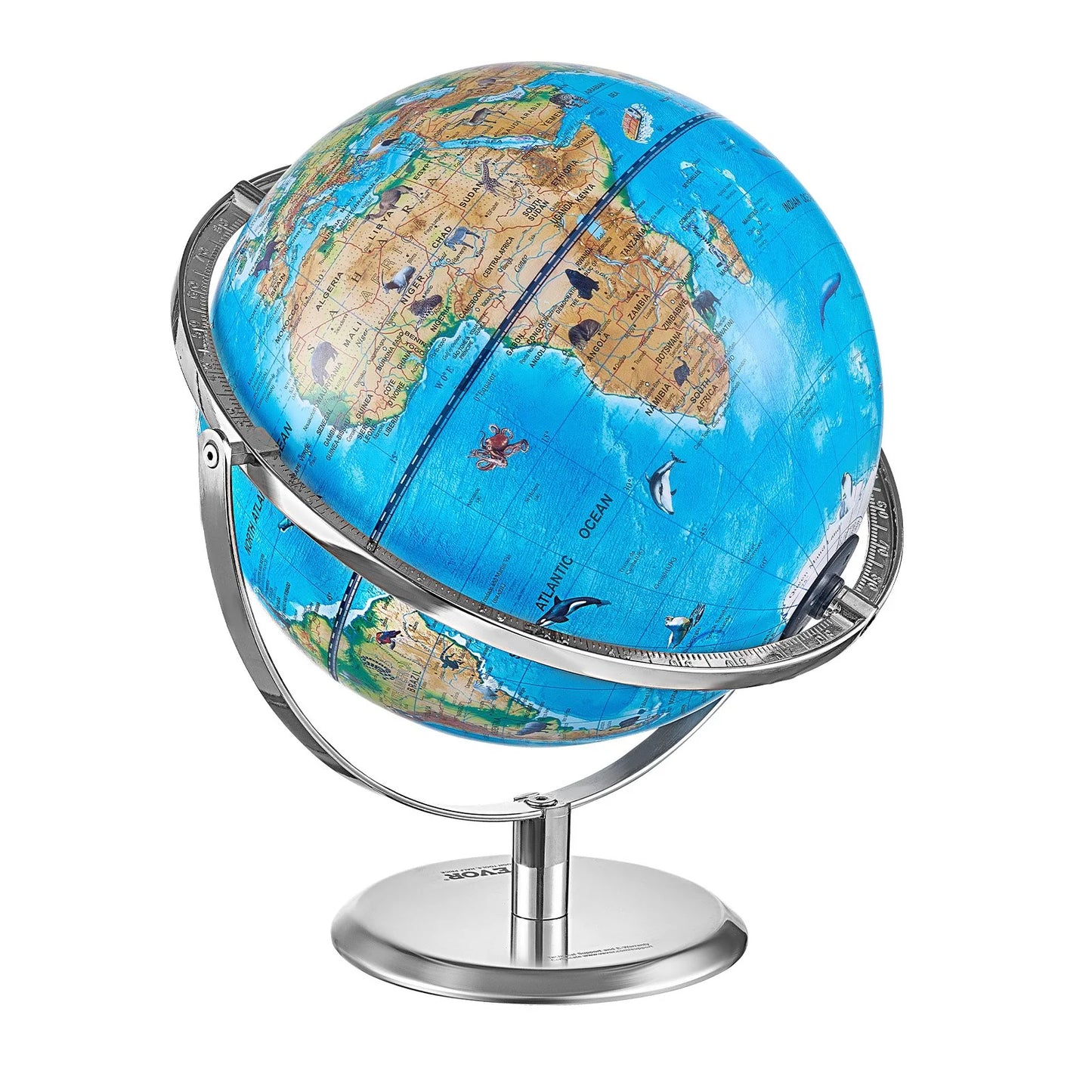 VEVOR Educational Globe for Kids, 10 In/254 Mm, Interactive AR World Globe with AR Golden Globe APP LED Night Lighting 720¡Ã Rotation, STEM Toy Gifts for Kids Compatible with Android or Ios Devices